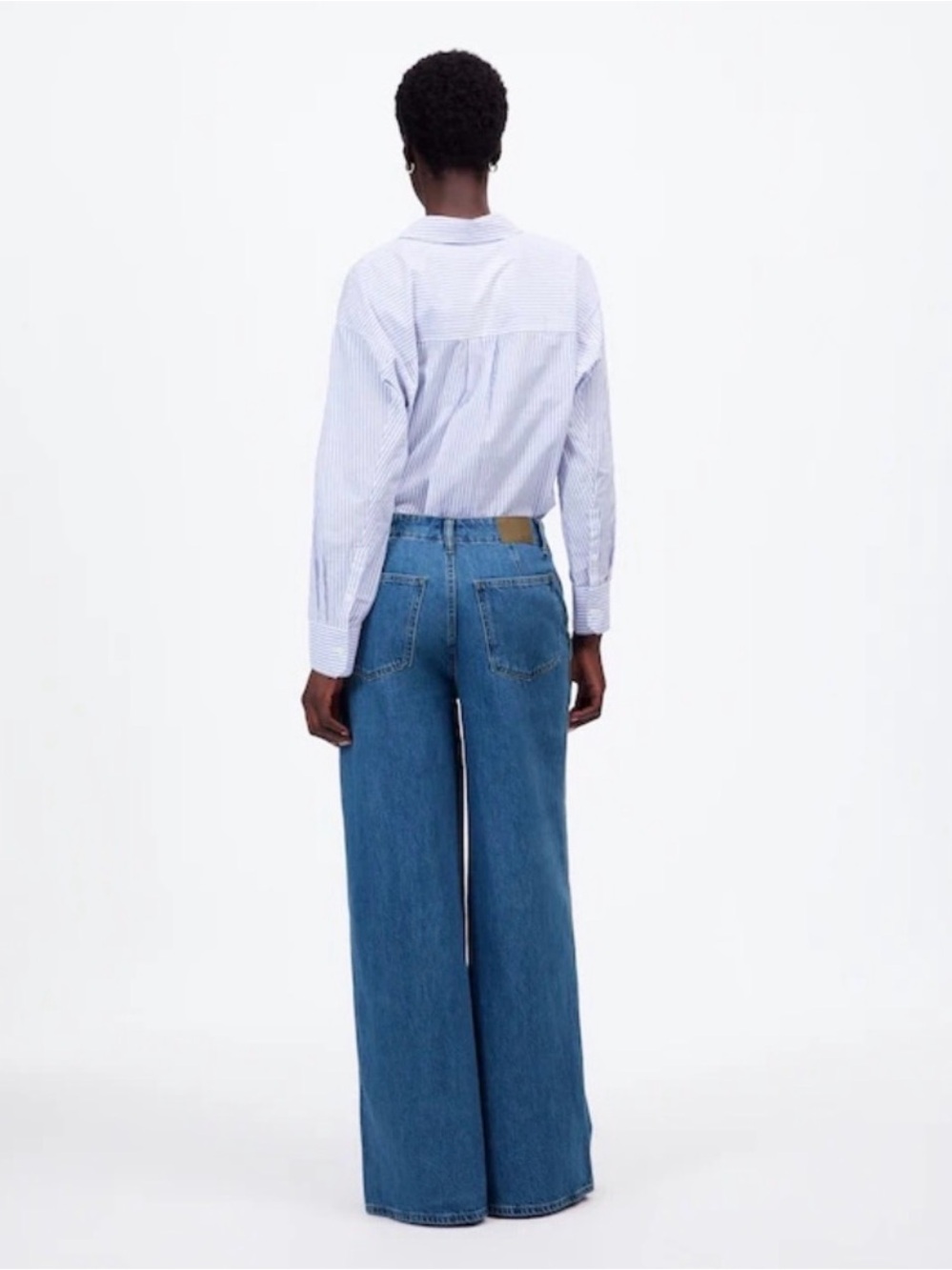 Madewell Wide Sweep Trouser Jeans 
Wide Leg size 27 Blue Denim - Picture 2 of 10